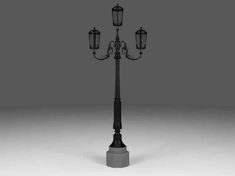 lamp post 3D Model .c4d .max .obj .3ds .fbx .stl .blend 