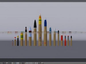 弾丸コレクション 3Dモデル