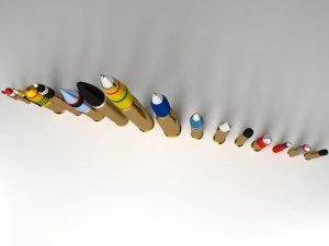 弾丸コレクション 3Dモデル