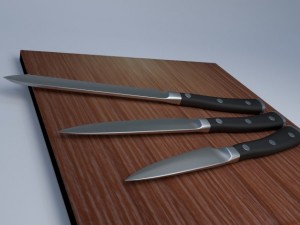 kitchen knives Model 3D