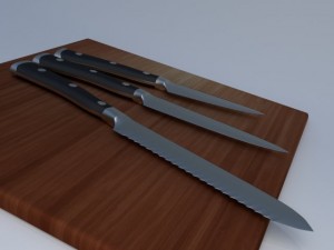 kitchen knives 3D Model
