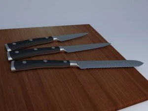 noże kuchenne Model 3D