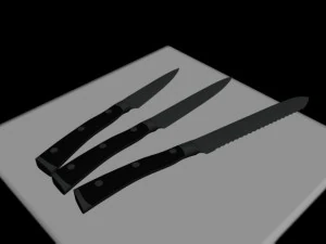 noże kuchenne Model 3D