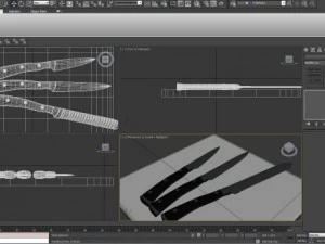 noże kuchenne Model 3D