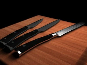 noże kuchenne Model 3D
