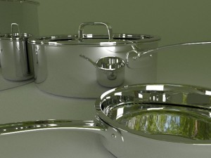pots and pans 3D Model