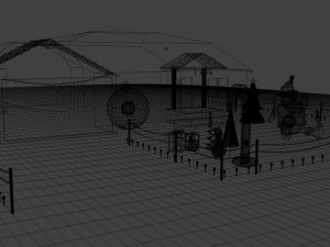 christmas house bundle Model 3D