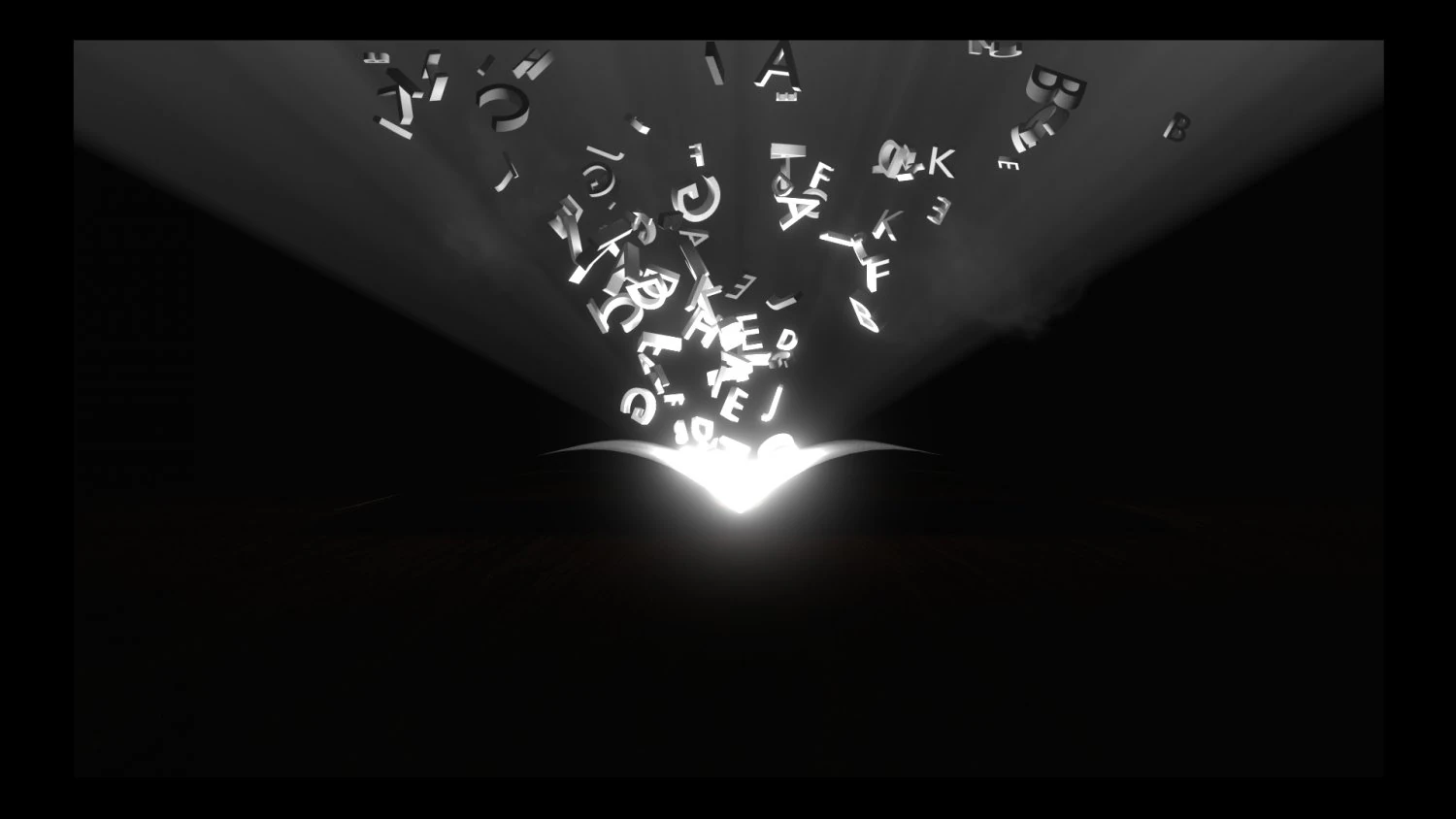 book with words coming out of it 3D Model .c4d .max .obj .3ds .fbx .stl .blend 