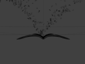 book with words coming out of it 3D Model