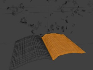 book with words coming out of it 3D Model