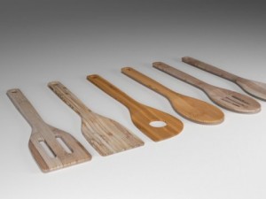bamboo spatula and spoon collection Model 3D