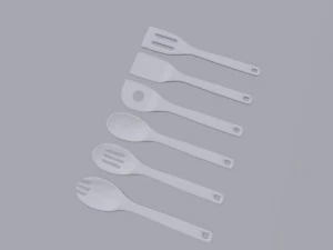 bamboo spatula and spoon collection 3D Model