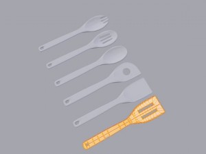 bamboo spatula and spoon collection Model 3D