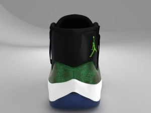 에어 조던 11 그린 스네이크스킨 3D 모델