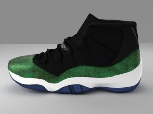 에어 조던 11 그린 스네이크스킨 3D 모델