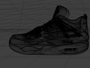 air jordan 4 blue 3D Model