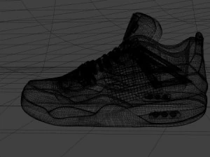 air jordan 4 blue 3D Model
