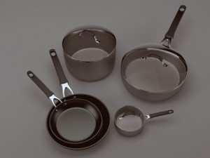 pots and pans set 2 Model 3D