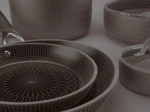pots and pans set 2 3D Model