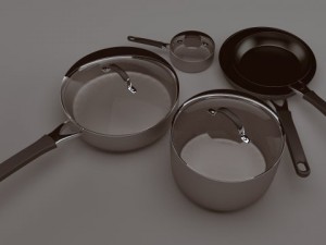 pots and pans set 2 3Dモデル