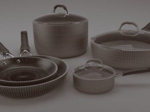 pots and pans set 2 3Dモデル