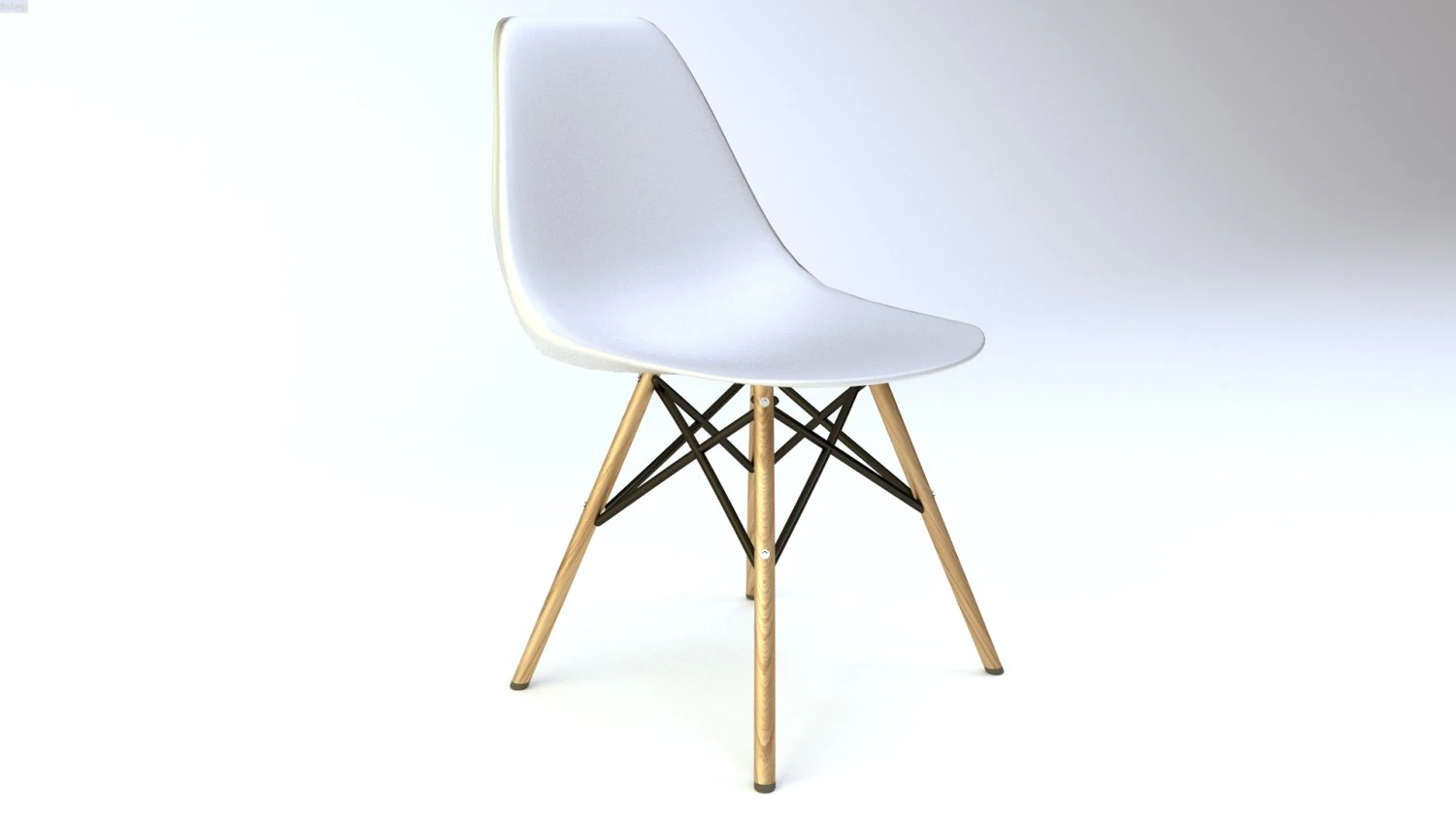eames dsw dining chair 3D Model .c4d .max .obj .3ds .fbx .stl .blend 