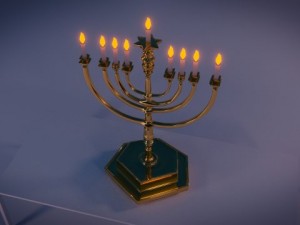 hanukkah menorah Modèle 3D