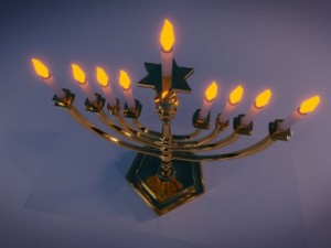 hanukkah menorah Modelo 3D
