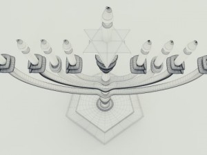 hanukkah menorah Modelo 3D