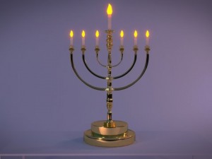 temple menorah Model 3D