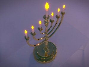 temple menorah Modello 3D