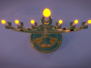 temple menorah Modello 3D
