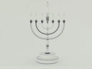 寺院の本枝の燭台 3Dモデル