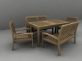 outdoor table set 3D Модель