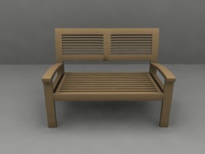 outdoor table set 3D Model