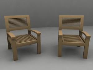outdoor table set 3D Model