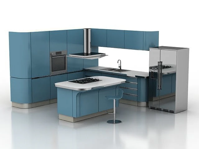 kitchen cabinet 3D Model .c4d .max .obj .3ds .fbx .stl .blend 
