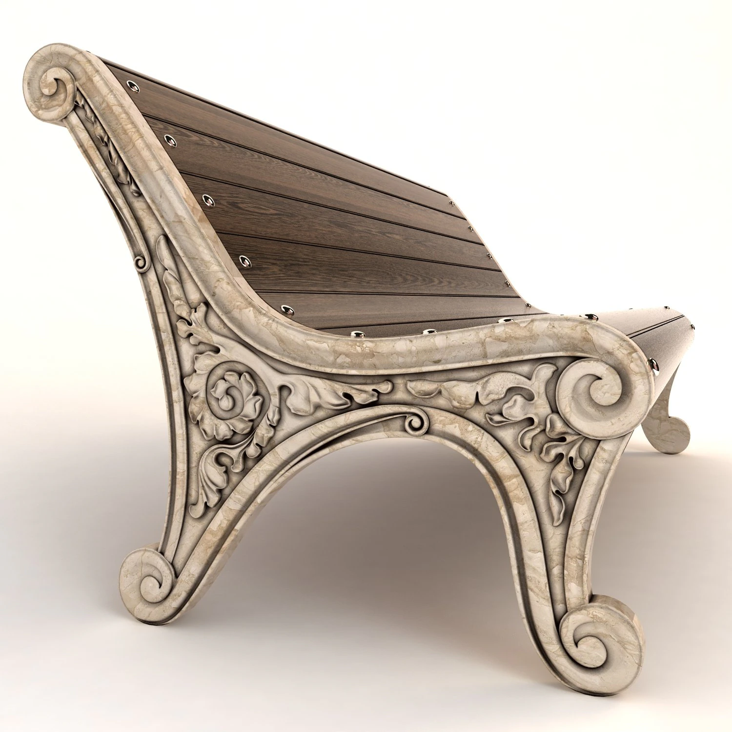 bench 3D Model .c4d .max .obj .3ds .fbx .stl .blend 