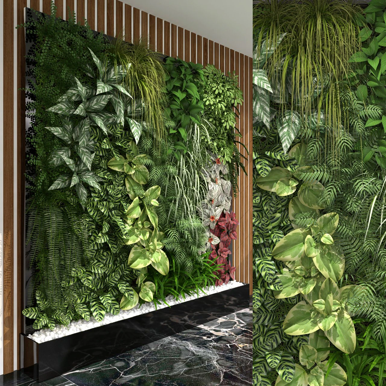 green wall 3D Model .c4d .max .obj .3ds .fbx .stl .blend 