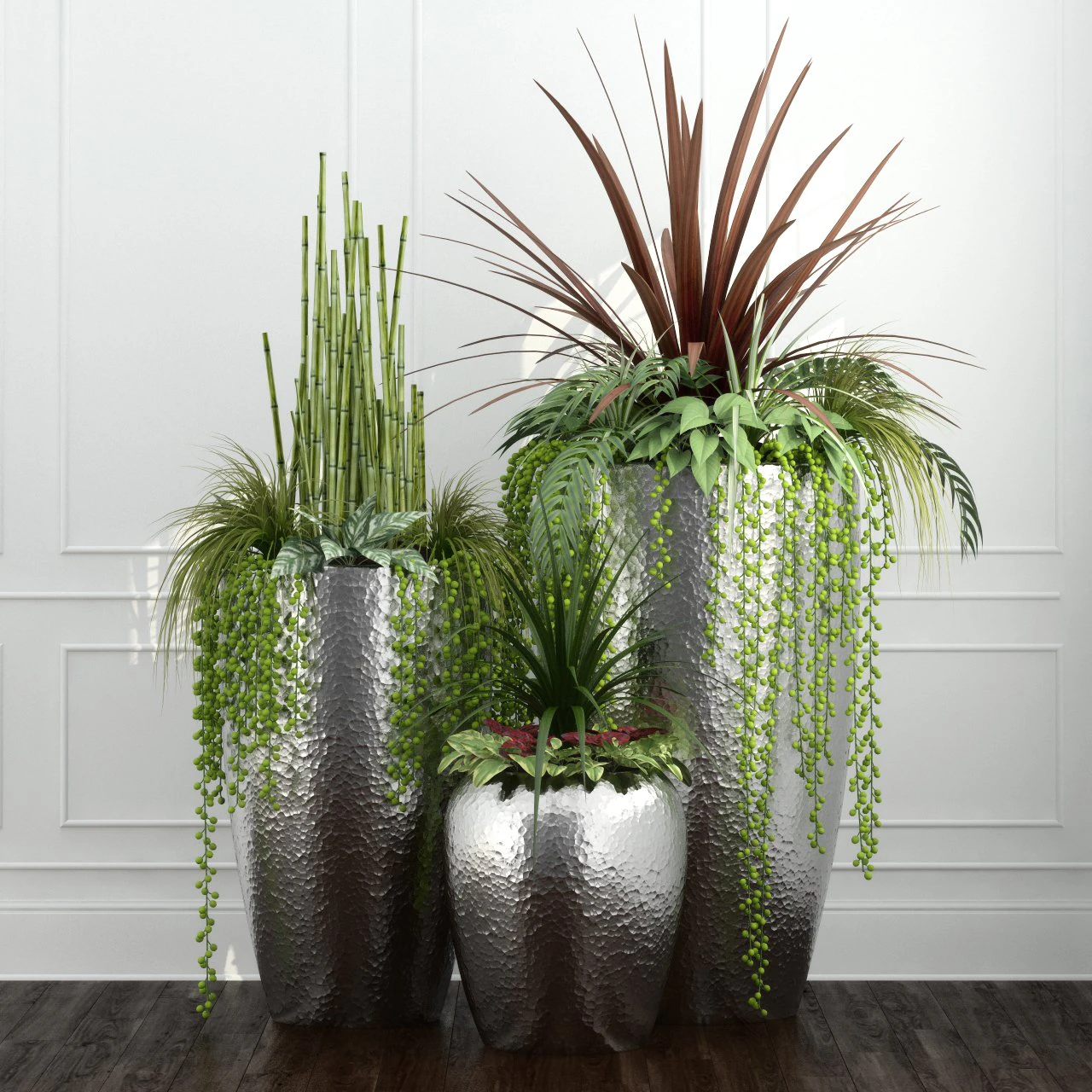 room plants 12 3D Model .c4d .max .obj .3ds .fbx .stl .blend 