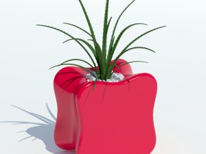 barcelona design flowerpots set 01 3D Model