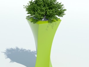 barcelona design flowerpots set 01 3D Model