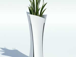 barcelona design flowerpots set 01 3D Model