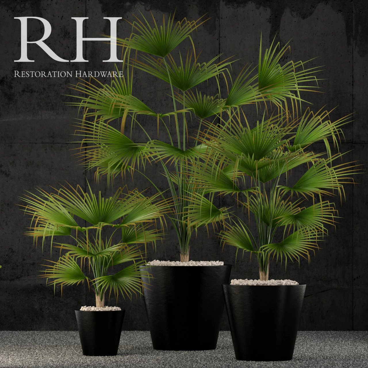 restoration hardware caldera planter 3D Model .c4d .max .obj .3ds .fbx .stl .blend