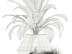 Plants collection 133 Westelm Modern Planters 3Dモデル