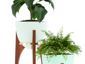 Plants collection 134 Retro Print Revival Planter 3D Model