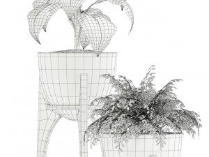 Plants collection 134 Retro Print Revival Planter Modèle 3D