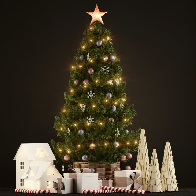 Plants collection 135 christmas tree Modello 3D .c4d .max .obj .3ds .fbx .stl .blend 