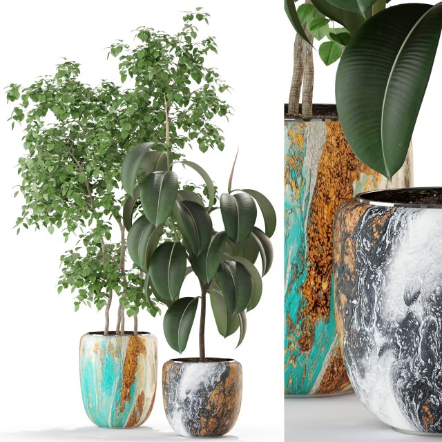 Plants collection 299 3D 모델 .c4d .max .obj .3ds .fbx .stl .blend