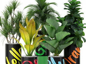 Коллекция растений 377 3D Модель